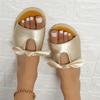 Fashion Summer Women Slippers Shoes Cute Butterfly-Knot Flats Casual Sandals Solid Color Beach Sandals