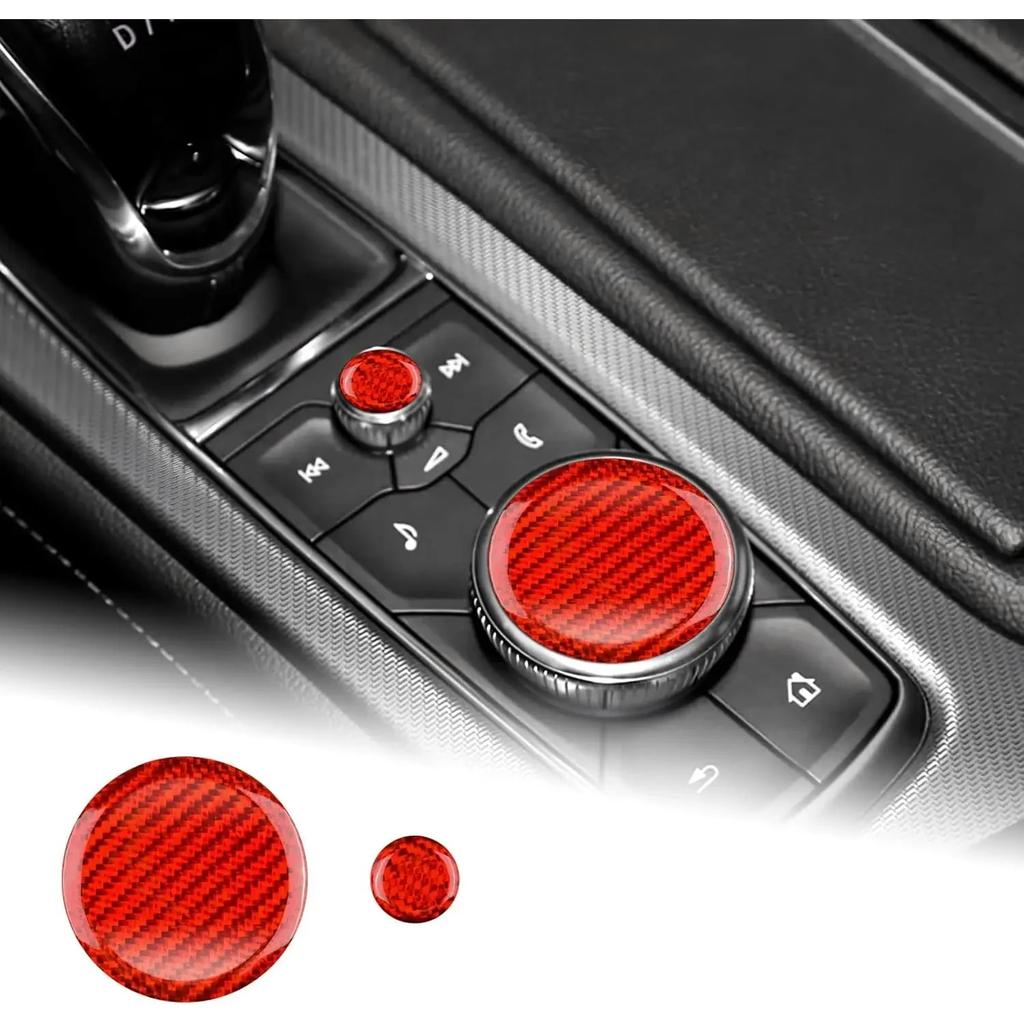 Carbon Fiber Multimedia Button Panel Cover Sticker Interior Trim for Cadillac CT5 CT6 XT4 XT5 XT6 Accessories