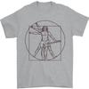 Guitar Vitruvian Man Guitarist Mens T-Shirt 100% Cotton