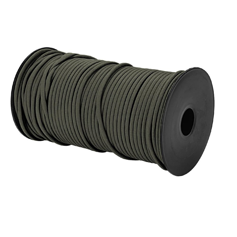 100m 9 Strands 4mm Heavy Duty Parachute Cord Lanyard String Cloth Line Camp Rope (Black)