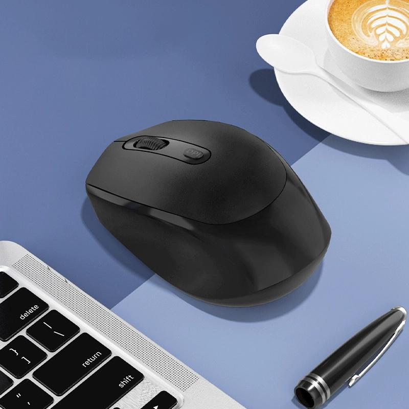 

Bluetooth-compatible Wireless Mouse Ergonomic Computer Mouse PC Optical Mause with USB Receiver 2.4Ghz Wireless Mice For Laptop чорний