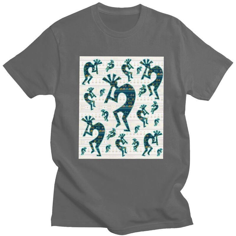 Custom Southwest Tribal Native American Kokopelli T Shirt Men Pure Cotton Tshirt Casual Tees Fashion Tshirts