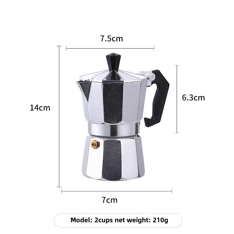 Italian Octagonal Mocha Pot - Aluminum Coffee Maker for European Brewing