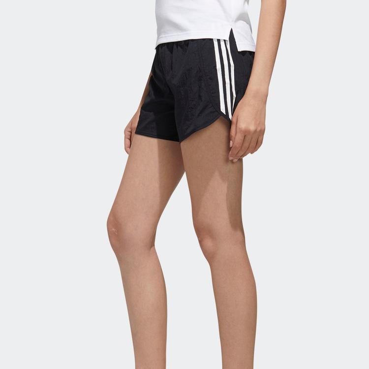 Adidas Neo Logo Color Block Striped Sports Shorts Women Shorts Black FP7461