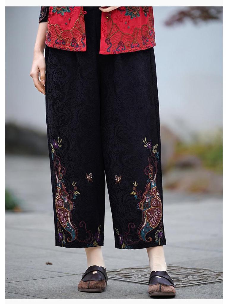 Ethnic Style Women's Floral Embroidered Vest Cardigan