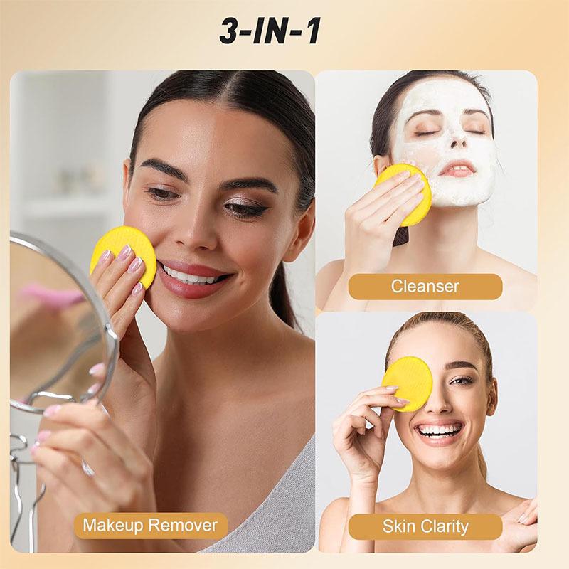 Kojic Acid & Turmeric Exfoliating Facial Cotton Pads: Deep Clean & Brighten Skin
