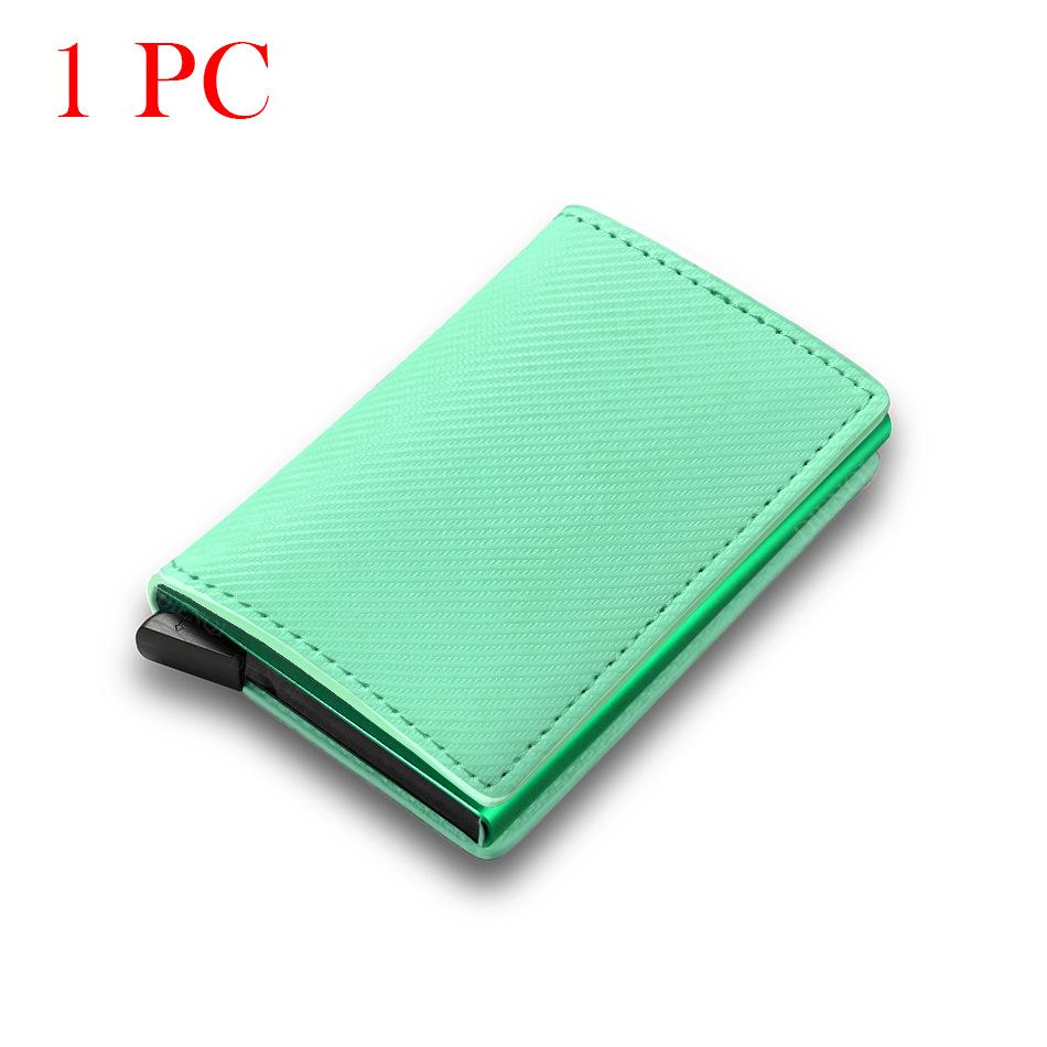 

Мужской кошелек-картхолдер из углеродного волокна с защитой от RFID-кражи и функцией автоматического выдвигания карт