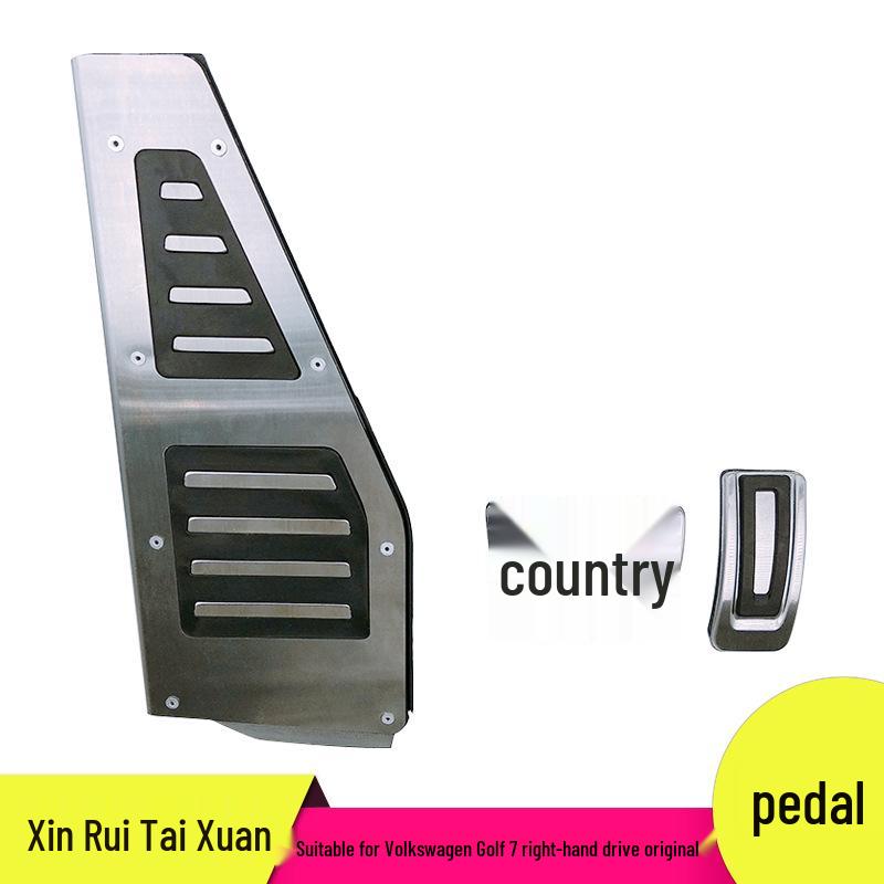 

Anti-Slip Car Pedals for Right-Hand Drive Golf 7 - Accelerator, Brake & Rest Decoration Aluminum Alloy + Hard Rubber