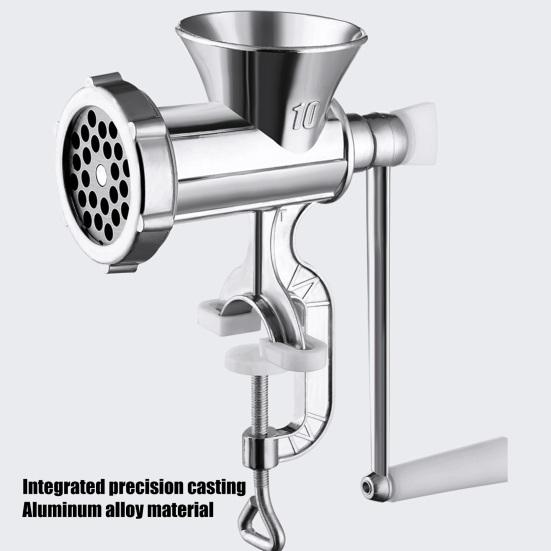 3-in-1 Manual Meat Grinder with Sausage Stuffing Tube Table Clamp Meat Grinder Hand-cranked Mincer Home Meat Processing Tool