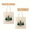 Christmas Tree Canvas Bag Christmas Gift Packaging Bag for Handheld Christmas Festivals