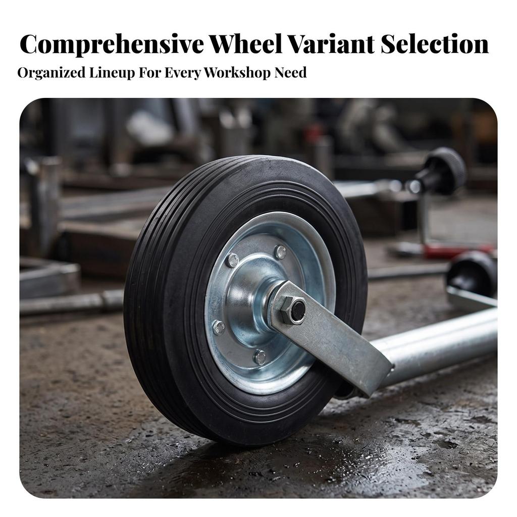 Replacement Wheel with Metal Hub | Round Treaded Profile, Steel Core,