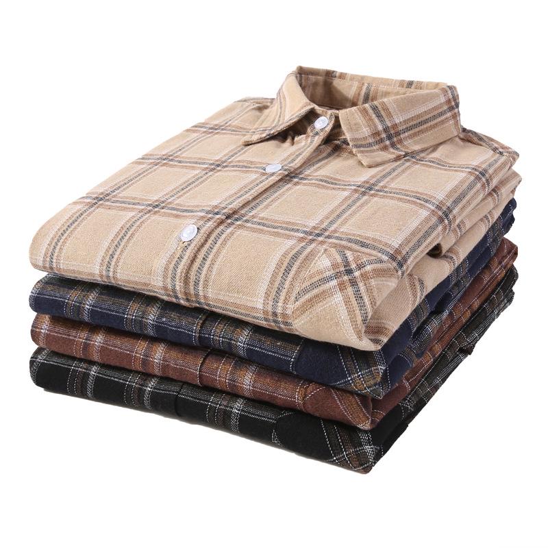 Women's Plaid Cotton Long Sleeve Shirt - Spring/Autumn Versatile Loose Fit Outerwear