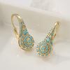 Earrings copper Korean version ins temperament simple pearl geometric earrings straight
