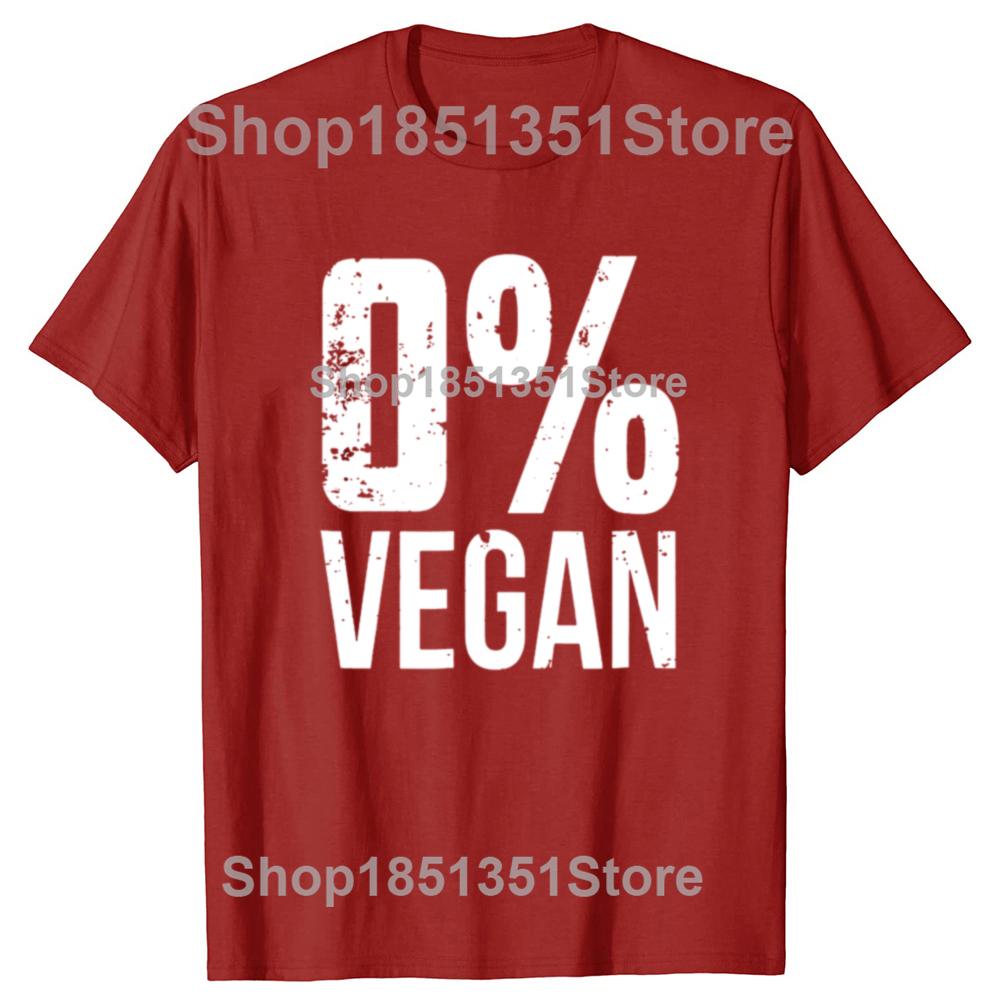 Zero Percent Vegan Funny BBQ Meat Eater T Shirt Vegetarian Gardening Plants Graphic Cotton Short Sleeve Birthday Gifts Tshirt S