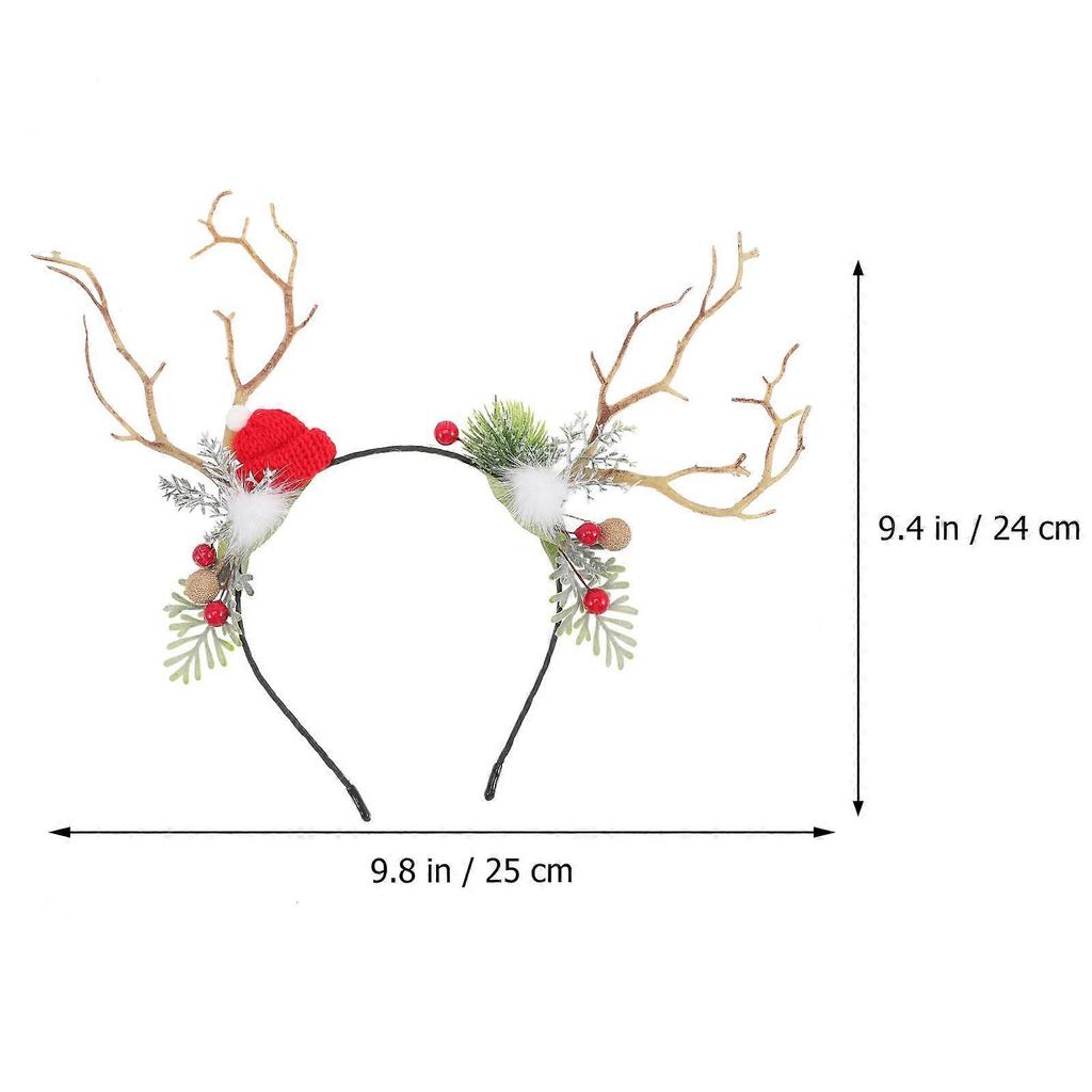 6Pcs Christmas Headbands for Women Red Reindeer Antlers Headband