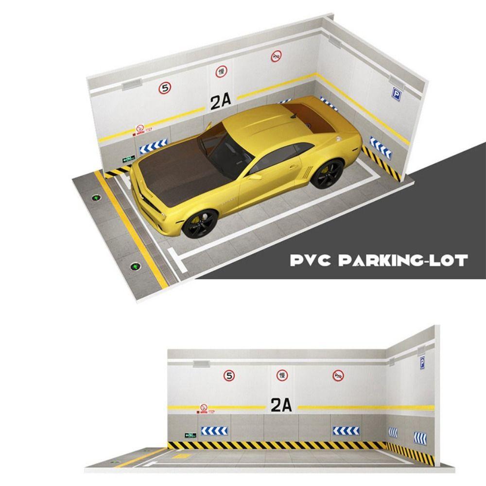 Automobile Toy 1/32 Car Garage Parking Space Garage DIY Scene Parking Lot Model  For Children