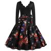 JPNTKY Fashion Spring Autumn Long Sleeve  V-Neck Casual Dresses
