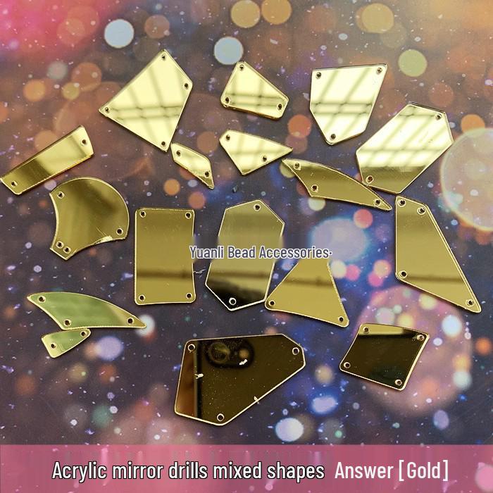 Handmade Irregular Mirror Rhinestone Lenses - Glitter Accessories for Performance Costumes