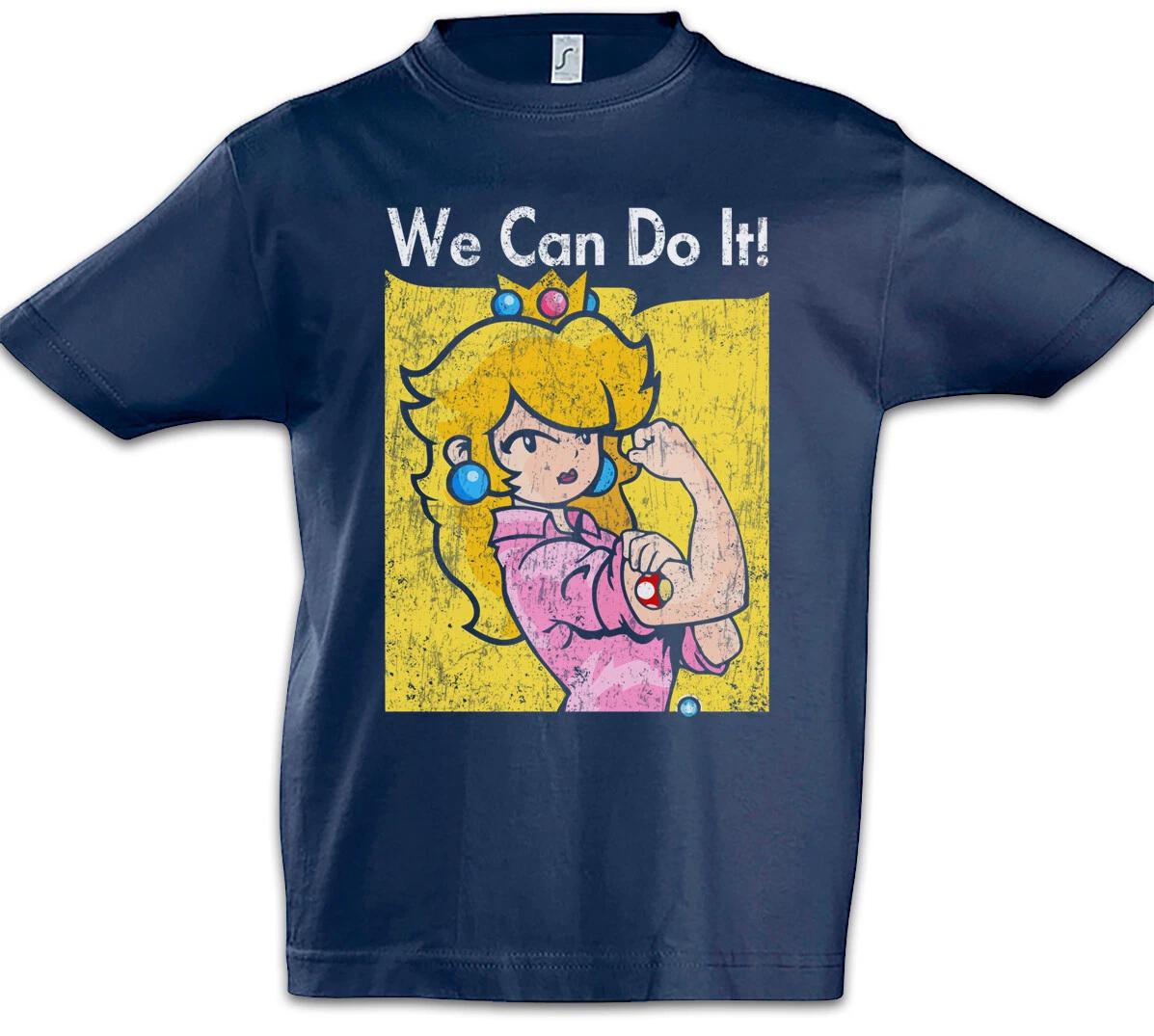 We Can Do It Princess Kids Boys kids boys T-Shirt Super Fun Peach Feminism Mario 110