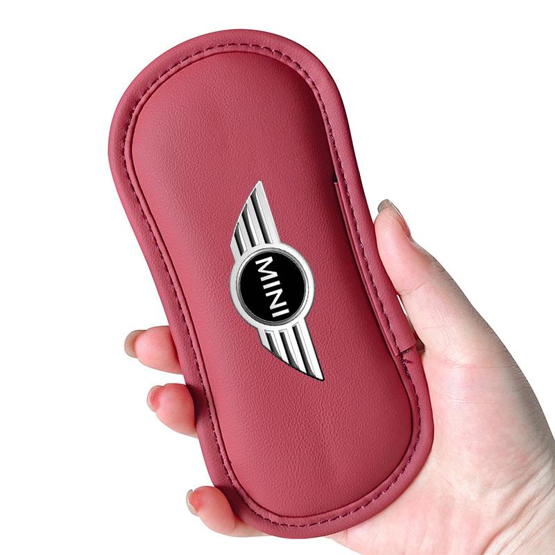 1Pcs Leather Car Pillow Car Knee Pad Elastic Memory Foam Leg Pad For BMW Mini Cooper F54 F55 F56 R56 R60 SONE Roadster Clubman Coupe