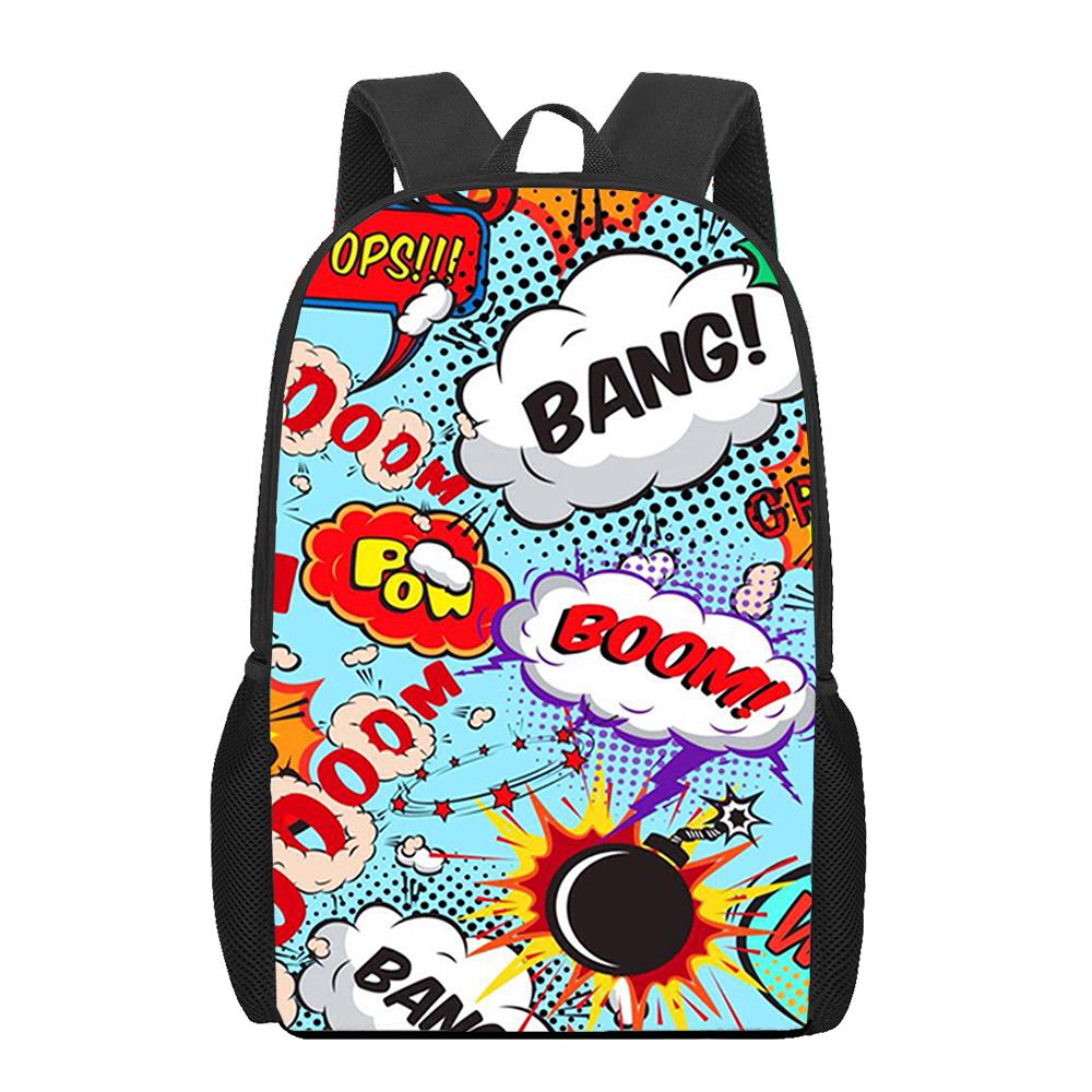 Anime Graffiti Sticker Pattern Children School Bag Girls Boys Casual Book Bag Teenager Daily Backpack Woman Men Travel Rucksacks
