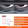 For Benz S-Class W222 2013- Real Carbon Fiber Sticker Door Switch Handle Frame Panel Car Accessories Interior decorative