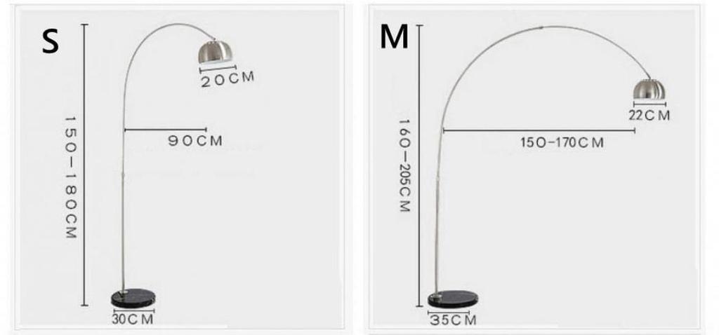 Pugrwei Floor Lamp, LED Standing Light, Interior Lighting, Ambient Lighting, 3-Tier Color Adjustment, Marble Base, ArchedFishing Shape Floor Lamp,