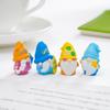 5Pcs Multicolor Mini Gnome Figurines Resin Micro Landscape Garden Elf Painted Home Decoration Desktop Easter Decora