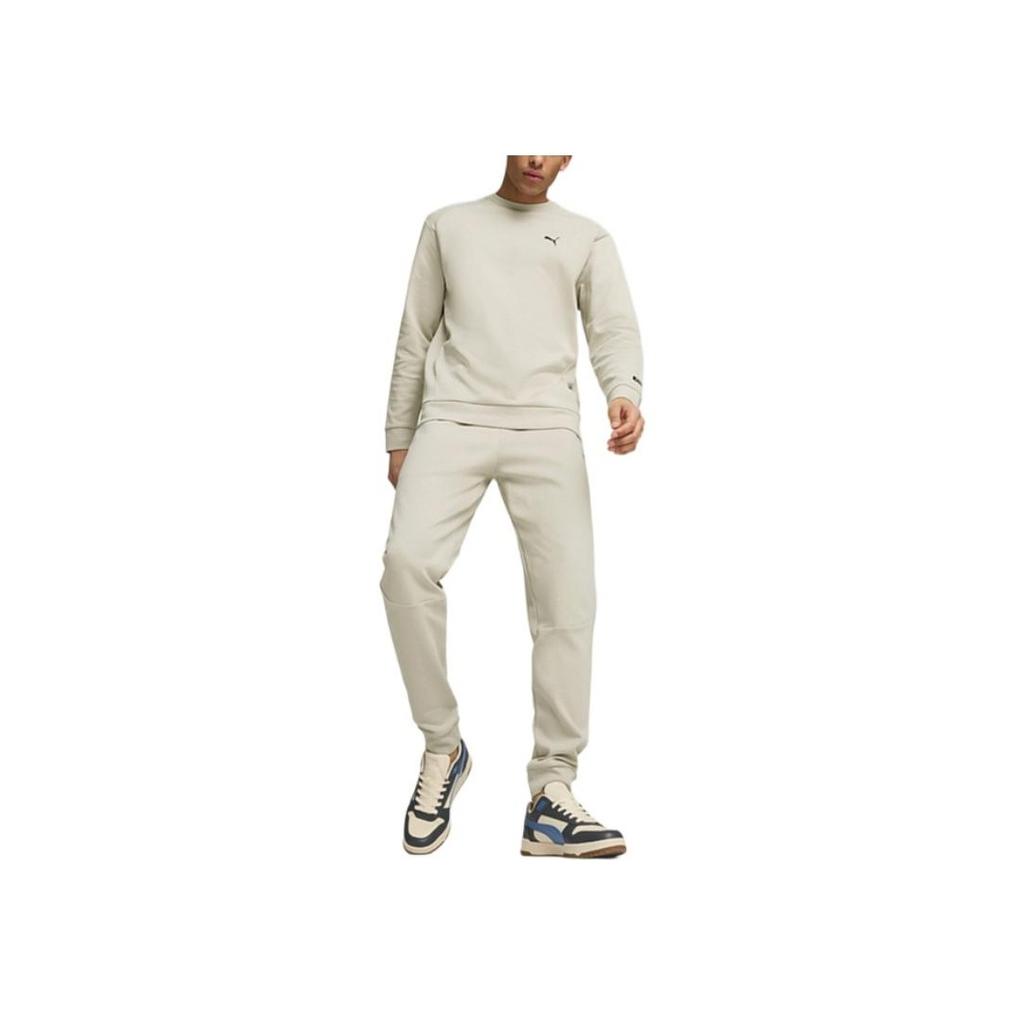 Puma Rad/Cal Dk Fw24 Crew Loose Casual Comfortable Simple Versatile Pullover Sweatshirt Men Sweatshirt Beige 684186-68