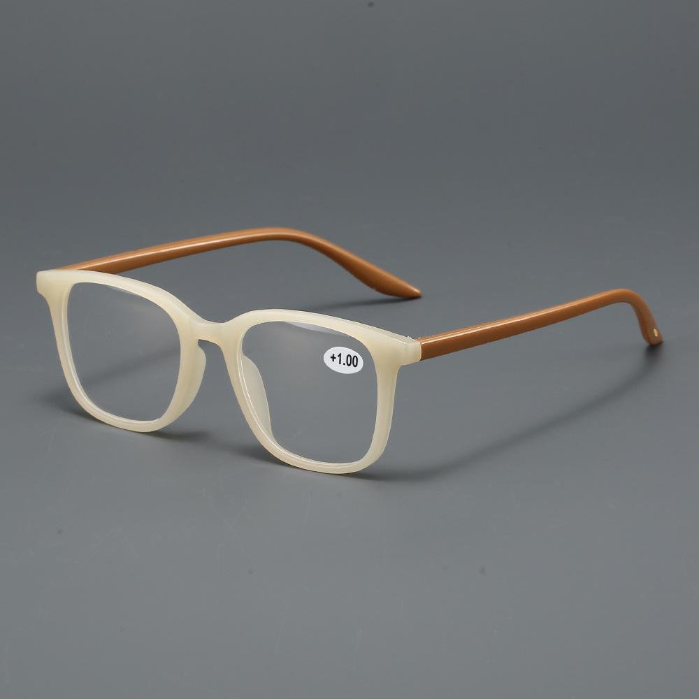 Modische quadratische ultraleichte bequeme HD-Lesebrille für Damen und Herren Blaulichtfilter Retro-Brille 0 bis +4,0