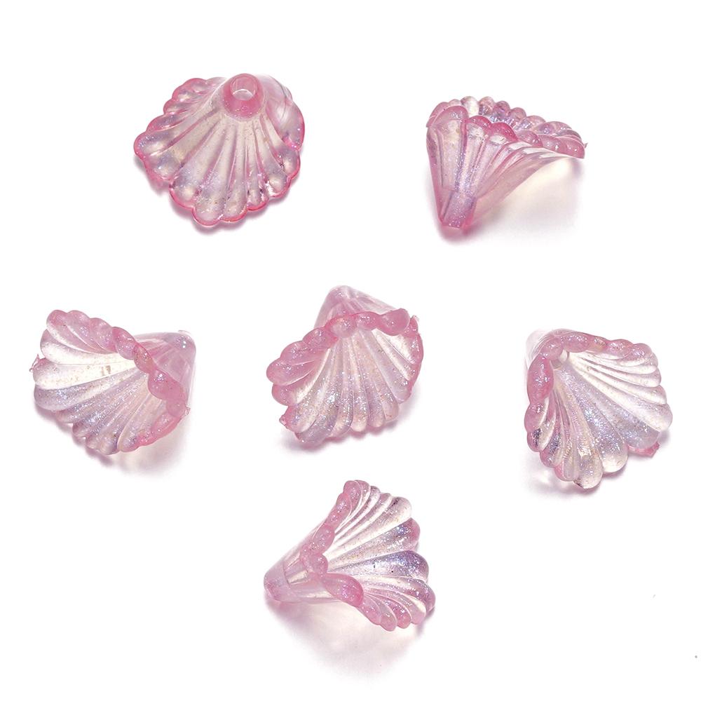 

30/50pcs lot AB Color Acrylic Trumpet Flower Beads Necklace Loose Spacer Beads For DIY Jewelry Making Bracelet Accessories 30pcs розы красного