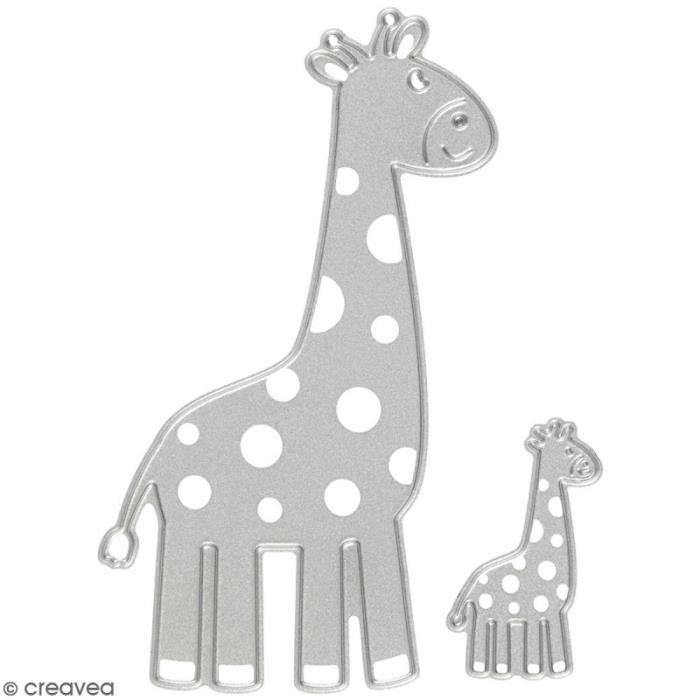 Cutting Die - CREOTIME - Giraffes - 9.2 X 5.4 Cm - Metal - 2 Pcs