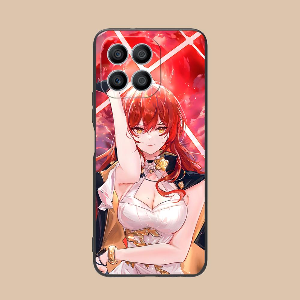 HSR Himeko Matte TPU Mobile Phone Case for Honor 90 80 70 60 50 30 20 10 9 8 7 Pro S SE Lite 5G Colorful Printing Cover
