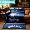 1PC Custom Name Blanket City Grizzlies Bear Logo Flannel blankets Patterns Throw Blanket All-Season Soft Gift for Couch, Bed, Camping, Birthday gifts