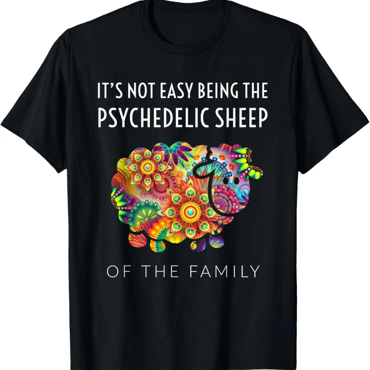It s Not Easy Being The Psychedelic Sheep Of The Family T-Shirt S чёрный