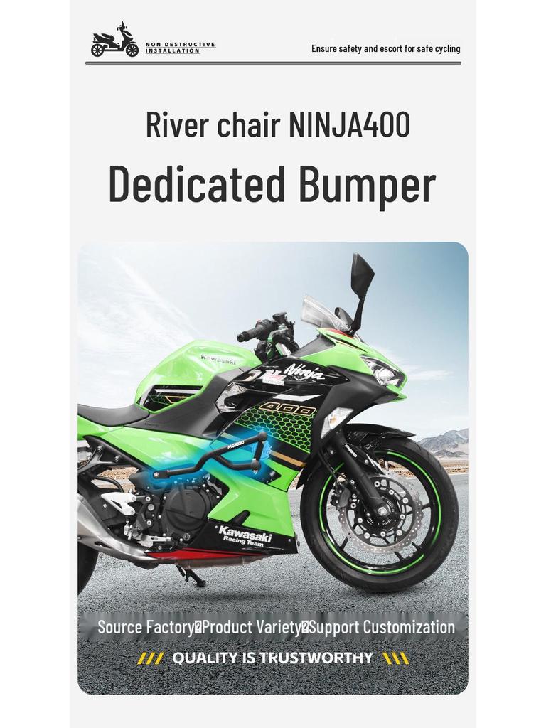 Kawasaki Ninja 400 Front Fairing Anti-Collision Guard Modification