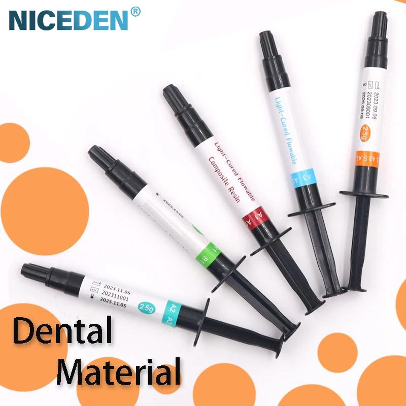 Niceden Dental Composite Flowable Resin Oral Filling Resin Materials Light Cure Dentistry Filling Consumables