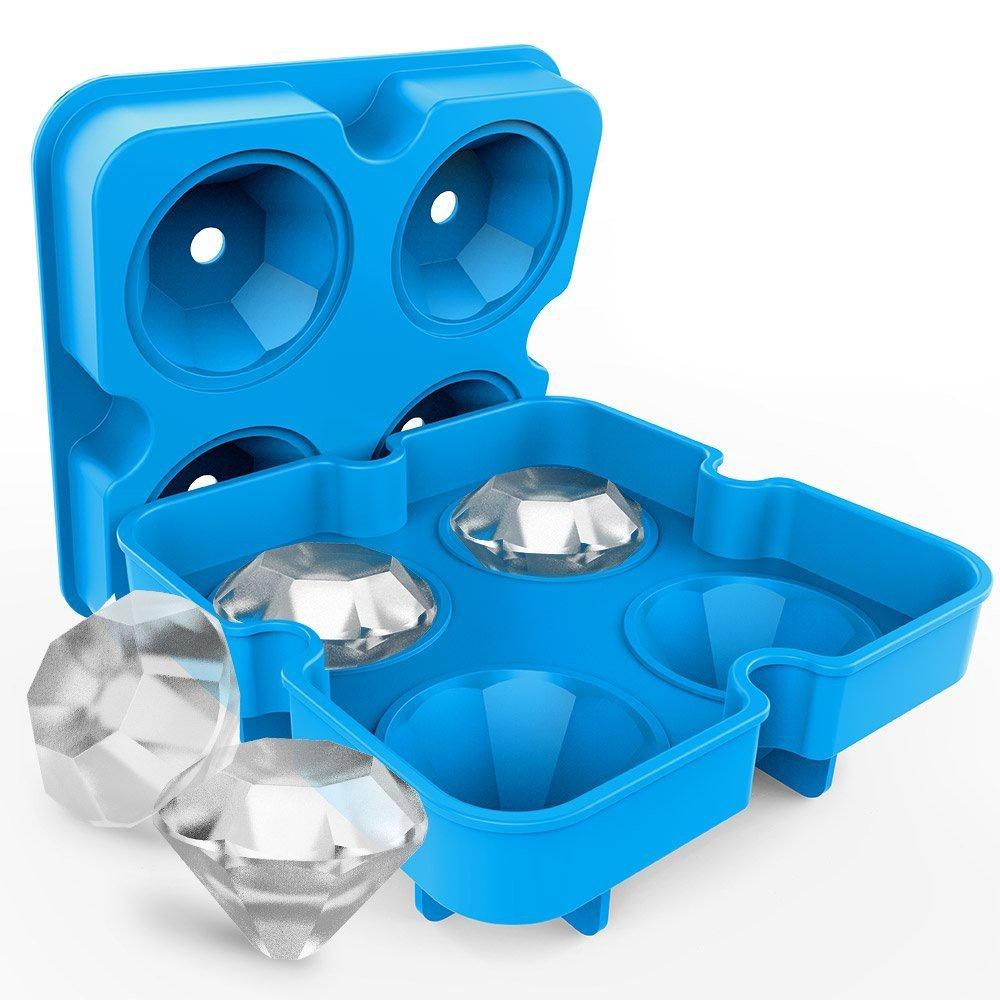 

4 Grid Silicone Ice Maker Diamond Shape Tray Mold Ice Cube Tools