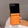 Z Flip7  Business for Hinge Protection Case for Samsung Galaxy Z Flip 7 3 4  6 Z6 z7 flip Flip6 Matte PU Leather Cover