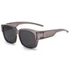 Polarized Fit Over Glasses Sunglasses Square Wrap Around Shades for Driving Riding UV Protection Can Be Worn Over Other Glasses