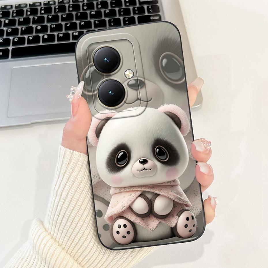 For Vivo Y35+ Y35m+ 5G Lens Protective Phone Case For Vivo Y35Plus Y35M Plus 5G Lovely Pattern Soft Silicone Jelly Cases
