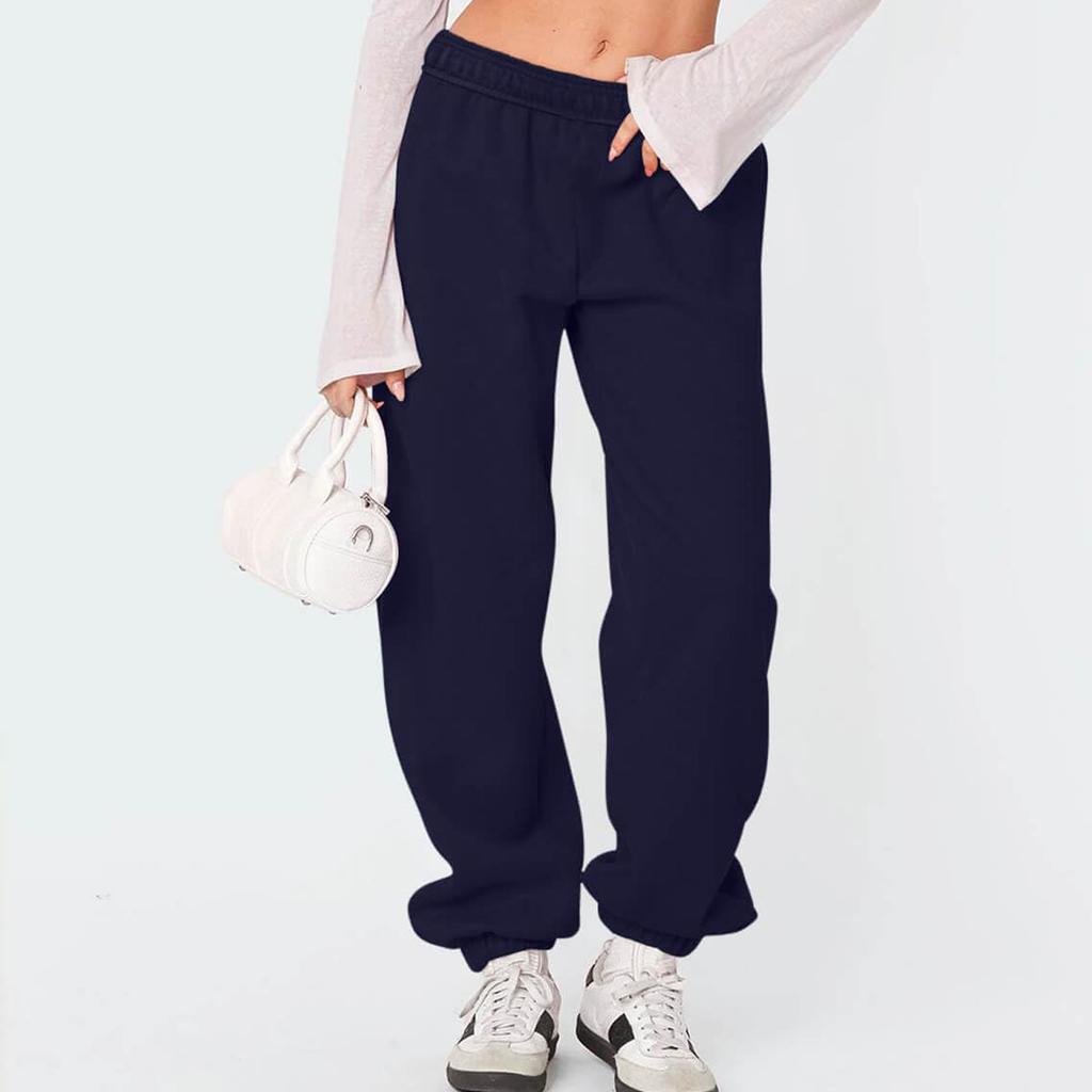 Women's  Sweatpants Winter High Waisted Sweat Pants Interior Drawstring Baggy Jogger Pants