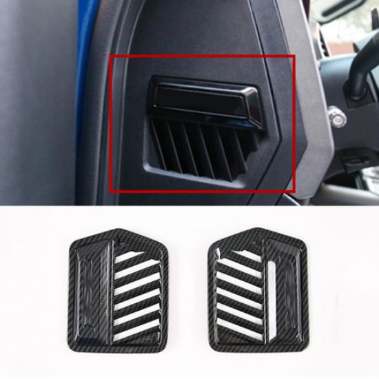 For Ford F-150 F150 2017-2020 Carbon Fiber 2X Side Air Outlet Vent Cover Trim