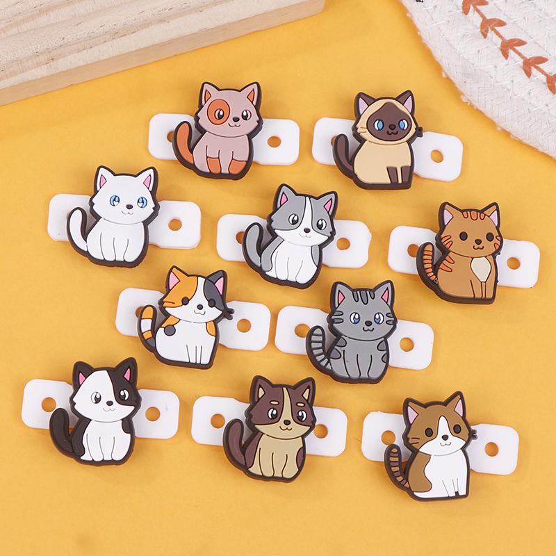 1/6Pcs Cute Cartoon Various Cat Tennis Racket Damper Silicone Shock Absorber To Reduce Tenis Racquet Vibration Dampeners