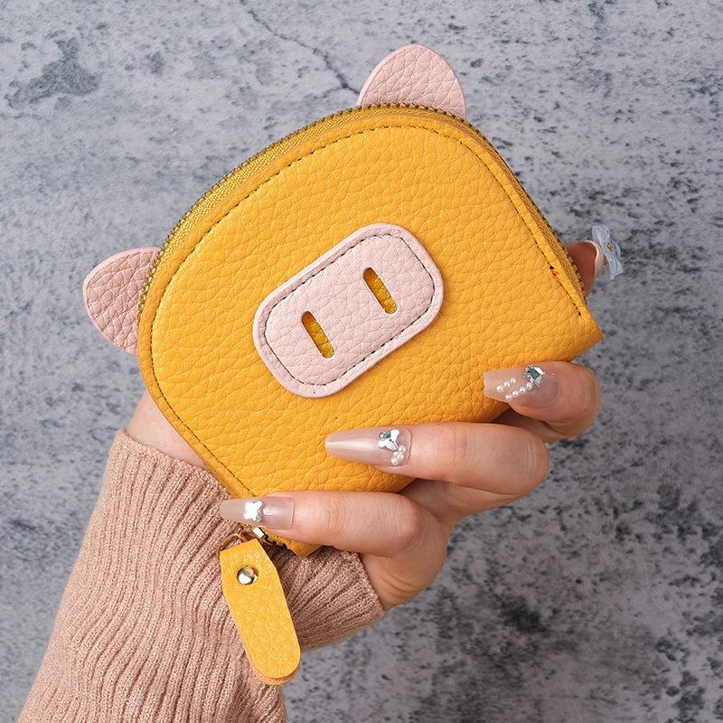 PU Multi Slot Card Holder Wallet Women Men Credit Card Case Zip Coin Purse