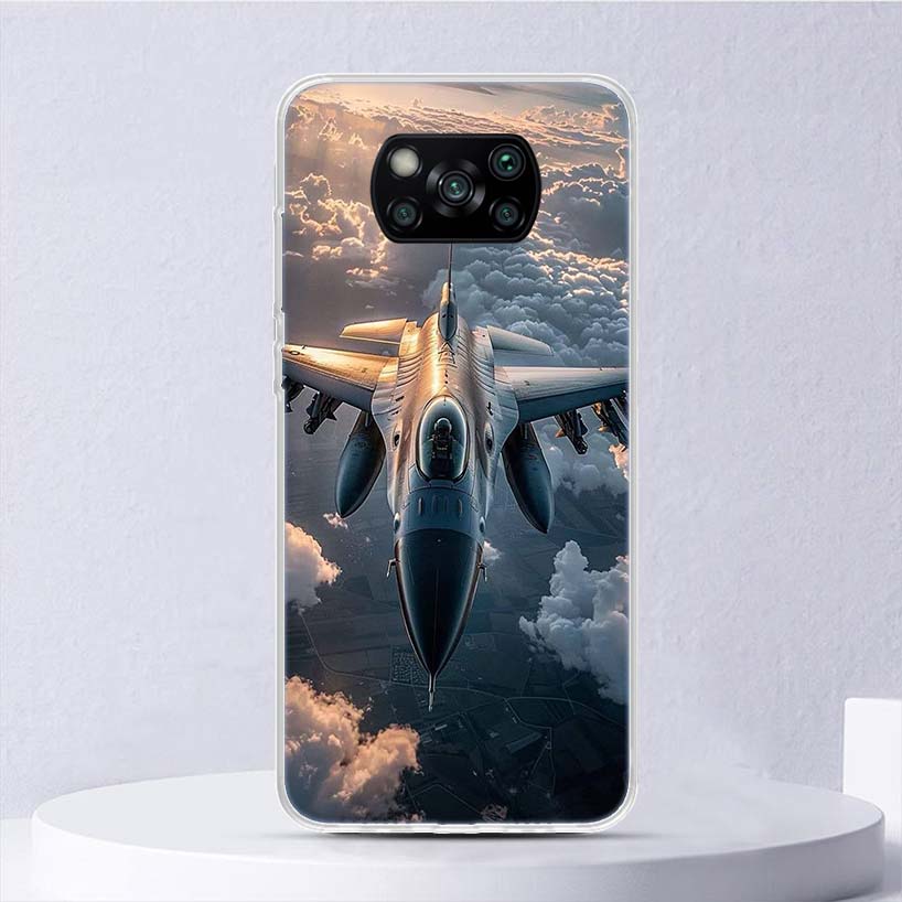 Aircraft Airplane Cool Soft Case For Xiaomi Poco X7 X6 X5 X4 X3 Nfc F7 Ultra F6 F5 Pro Phone Cover F4 Gt F3 M5S M4 M3 M5 M6 Coqu