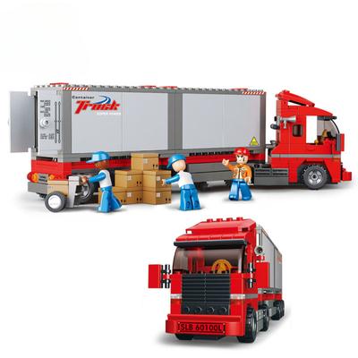 345Pcs Urban Freight Storage City Big Truck Car Model Building Blocks Sets DIY Hobbies Brinquedos Bricks Educational Kids Toys