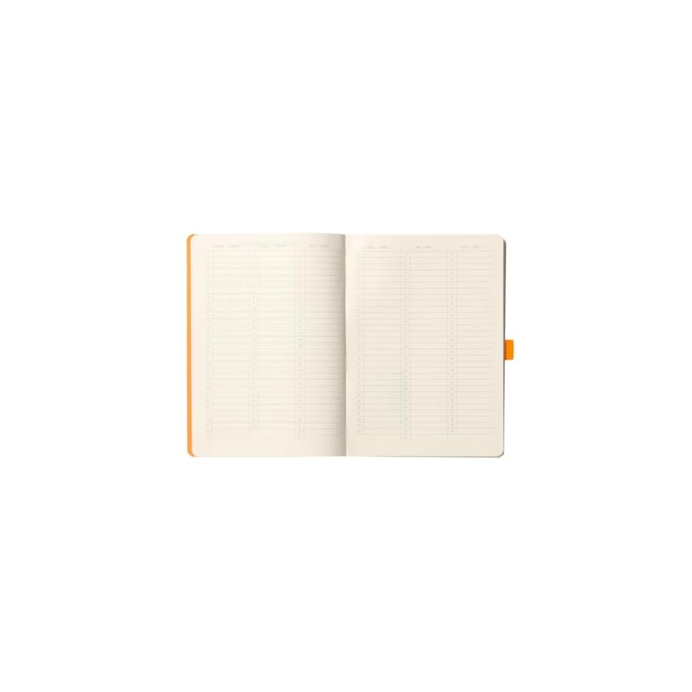 Rhodia Rhodiarama Goalbook A5 Notebook, Dot Grid, 240 Pages, with Pen Holder, Italian Faux Leather