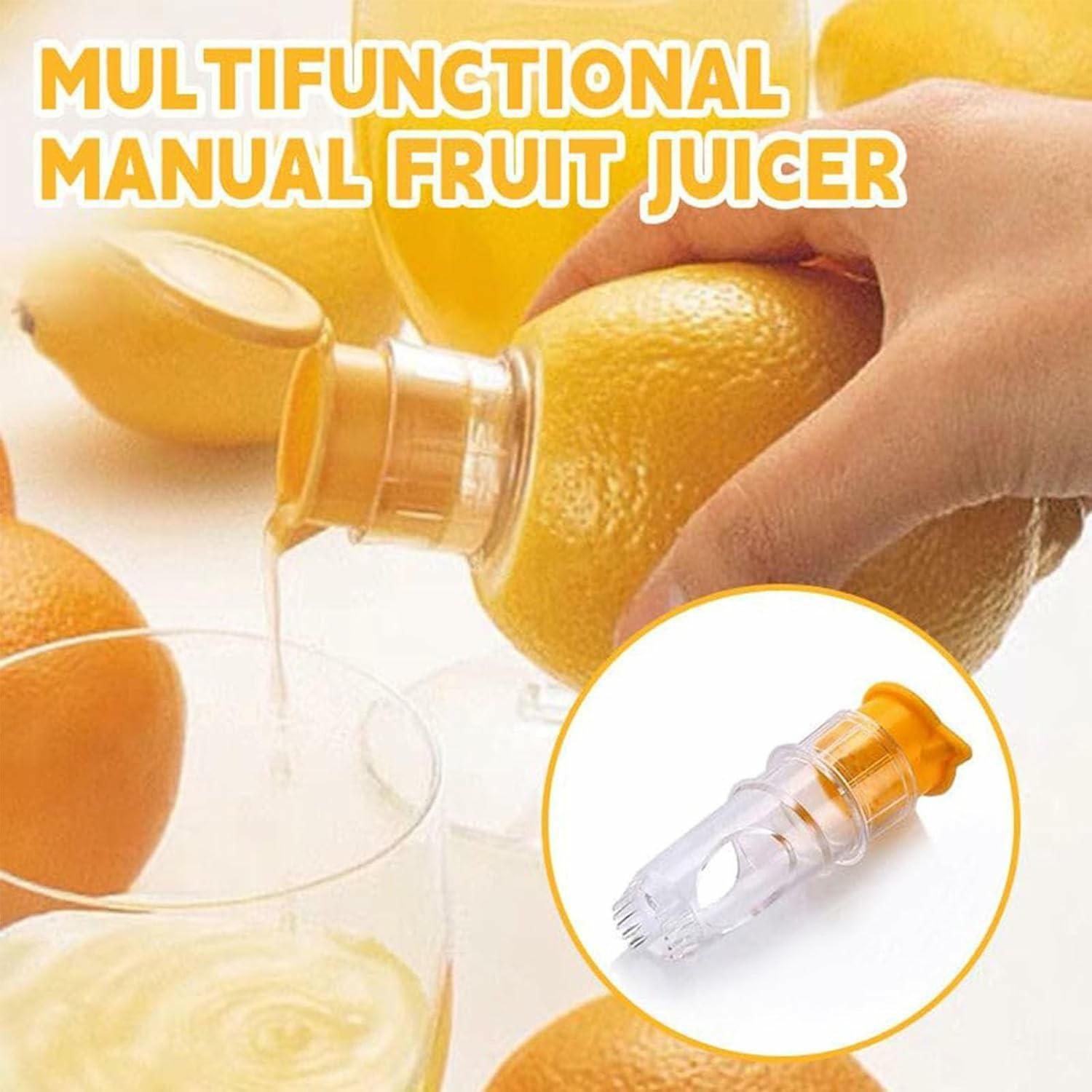 

Multi-Function Manual Lemon Squeezer Hand Fruit Juicer with Built-In Filter (BPA Free,No FDA) Type A