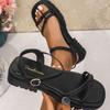 2026 New Fashion Anti-slip Summer Sandals Thick Sole Roman Sandals Waterproof Casual Beach Shoes Leisure and Comfortable Sandals